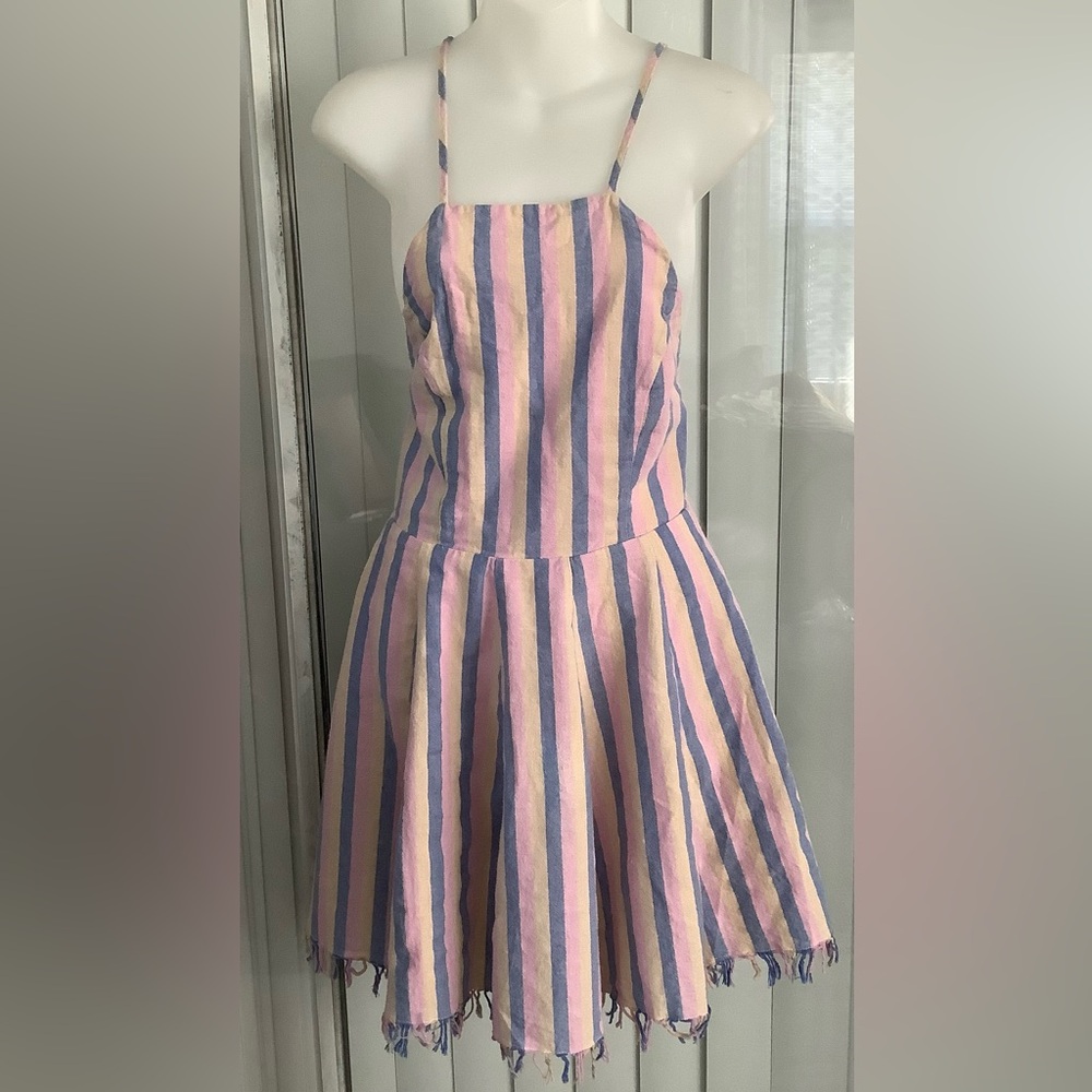 STORIA PASTEL STRIPPED MINI DRESS
